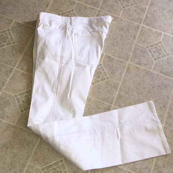 7 For All Mankind white wide leg bootcut jeans EUC - Picture 9 of 9